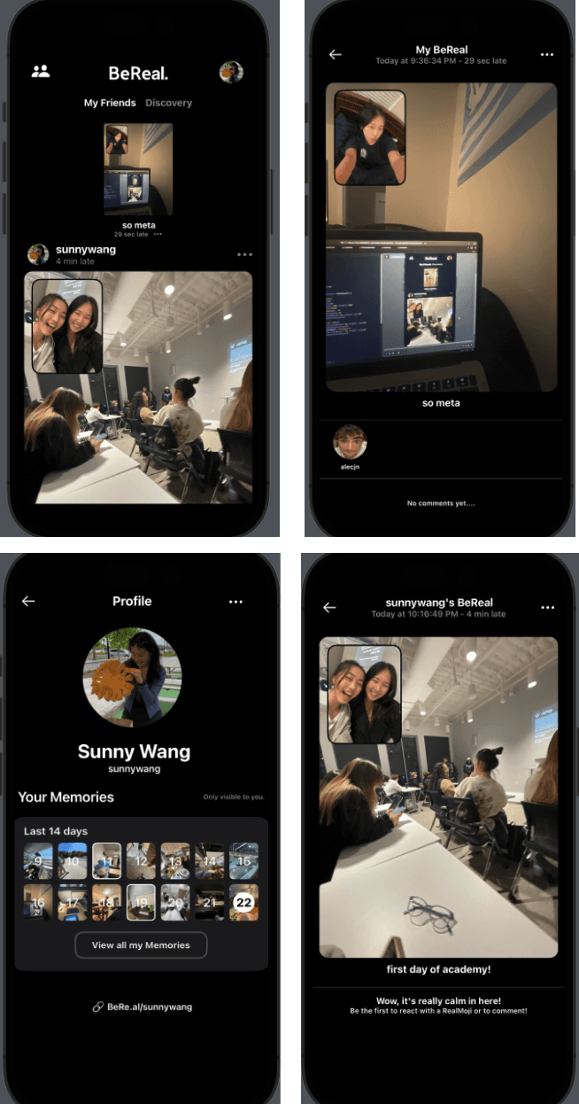 BeReal UI 📸